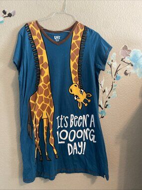 Lazy One It’s Been A Long Day Giraffe Night Shirt Large Extra Large
